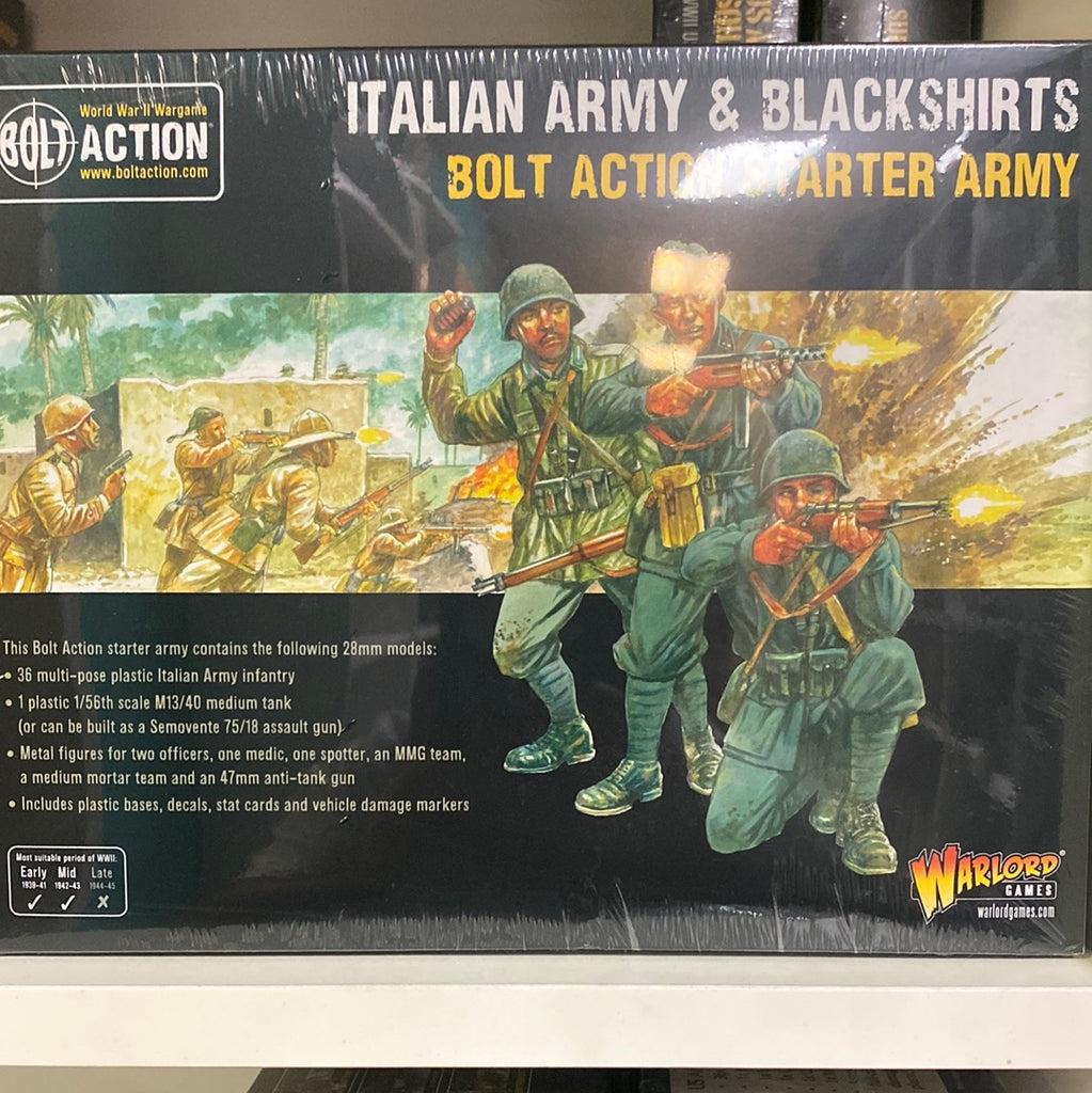 Bolt Action Italian Army & Blackshirts plastic boxed 2024 set