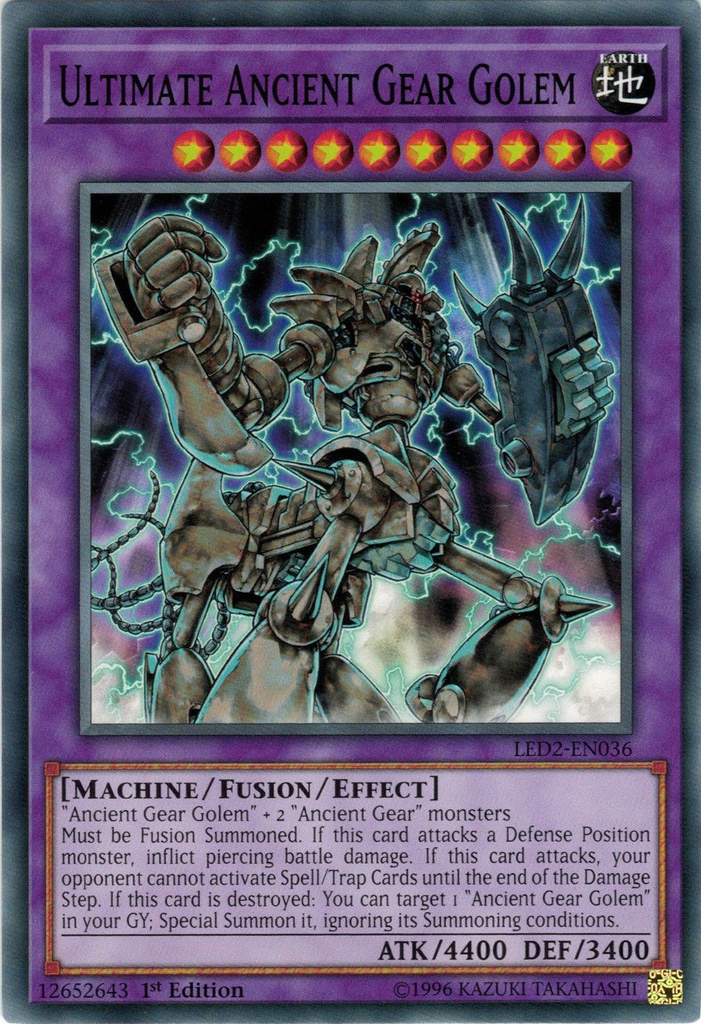 yugioh all ancient gear cards Ultimate Ancient Gear Golem [LED2-EN036] Common