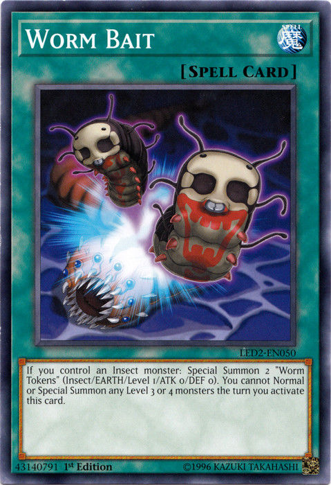 yugioh insect spell cards Worm Bait [LED2-EN050] Common