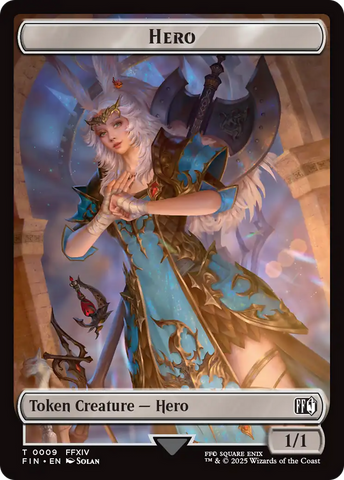 Hero (0003) // Hero (0009) Double-Sided Token [FINAL FANTASY Tokens]