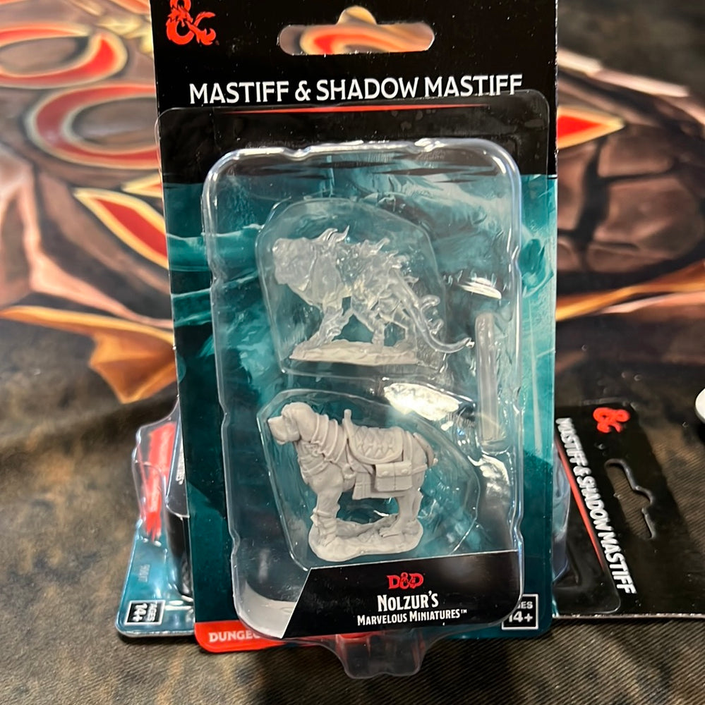 D&D miniature Mastiff & Shadow Mastiff Wave 11