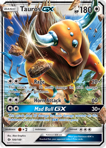 Tauros GX (100/149) [Sun & Moon: Base Set]