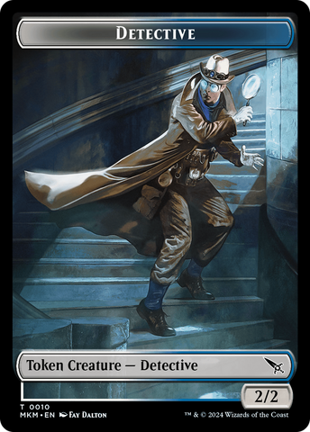 Detective // Dog Double-Sided Token [Murders at Karlov Manor Tokens]
