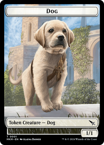 Detective // Dog Double-Sided Token [Murders at Karlov Manor Tokens]