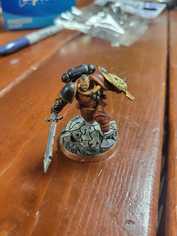 Space Marines Lieutenant with Storm Shield Used Custom #117