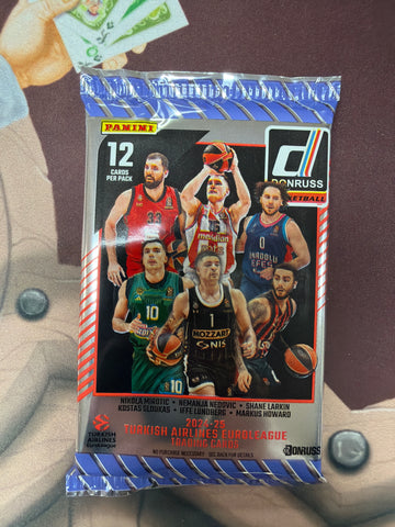 2024/25 Panini Donruss Turkish Airlines EuroLeague Basketball Hobby Pack