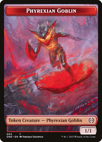 Phyrexian Goblin // Phyrexian Beast Double-Sided Token [Phyrexia: All Will Be One Tokens]