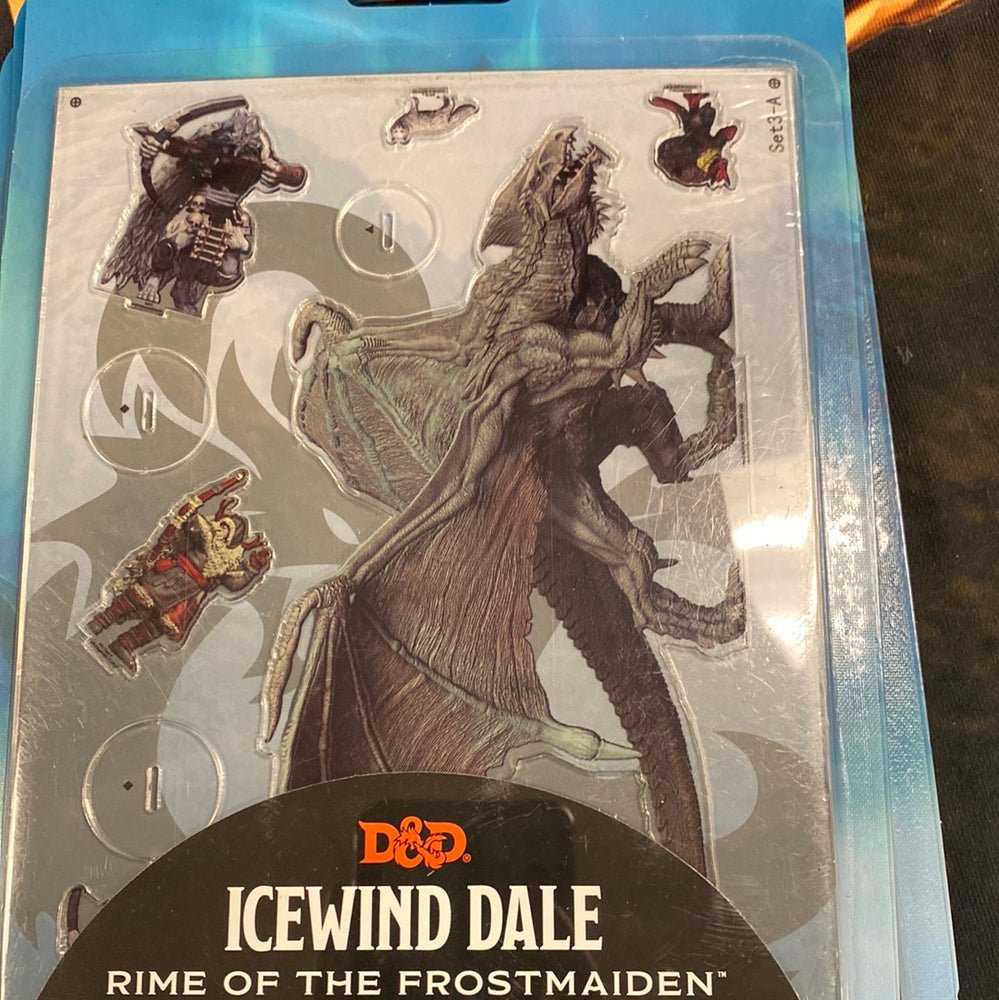 D&D Icewind Dale Rime of the frostmaiden set 3 young adult white dragon