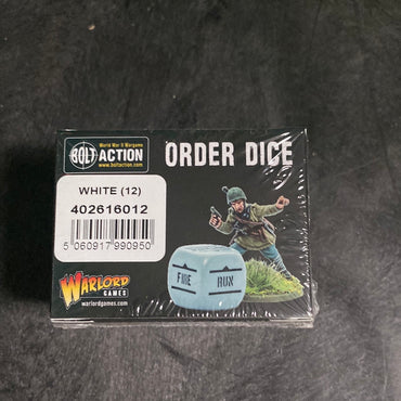 Warlord Games Order Dice Pack - White 12