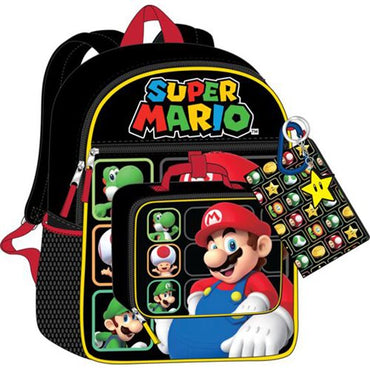Super Mario Bros. Characters Backpack 5- Piece Set