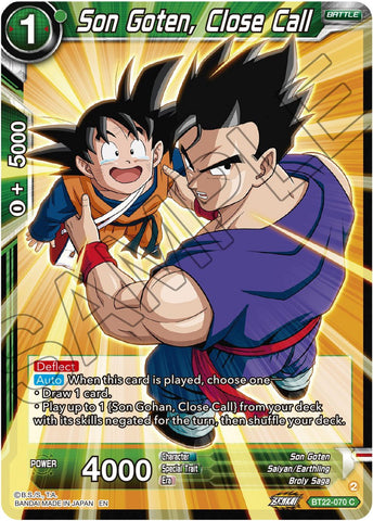 Son Goten, Close Call (BT22-070) [Critical Blow]