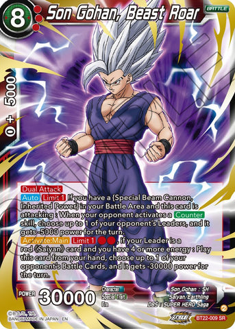 Son Gohan, Beast Roar (BT22-009) [Critical Blow]