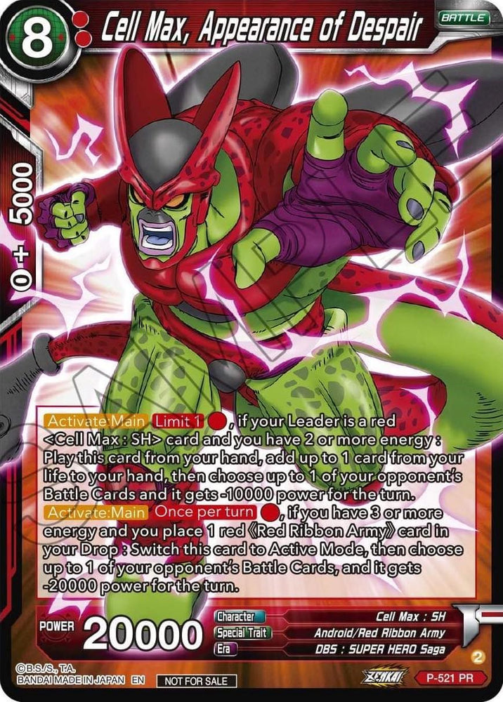 Cell Max, Appearance of Despair (Zenkai Series Tournament Pack Vol.5) (P-521) [Tournament Promotion Cards]