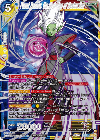 Fused Zamasu, the Beginning of Destruction (Championship 2023 Reward Alternate Art Card Set) (Holo) (BT23-133) [Tournament Promotion Cards]