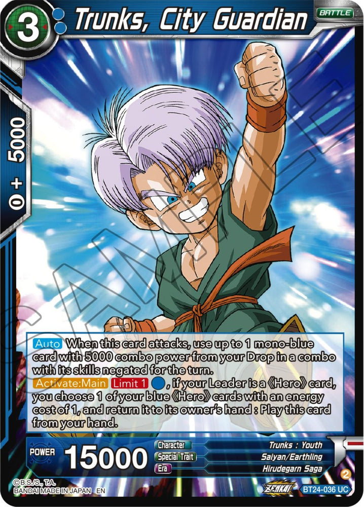 Trunks, City Guardian (BT24-036) [Beyond Generations]