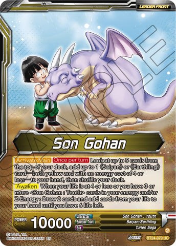 Son Gohan // Son Gohan, Rampage Premonition (BT24-079) [Beyond Generations]