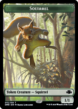 Zombie // Squirrel Double-Sided Token [Dominaria Remastered Tokens]