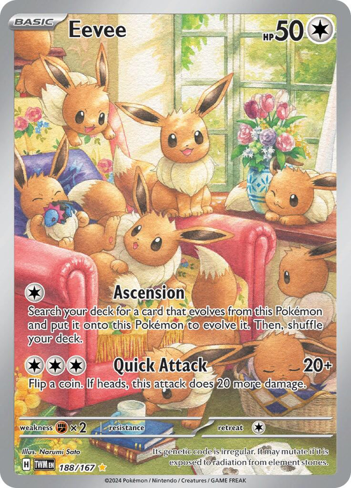 188 167 pokemon card Pokemon SV06: Twilight Masquerade Eevee