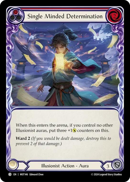 Single Minded Determination (Red) [MST146] (Part the Mistveil)  Rainbow Foil