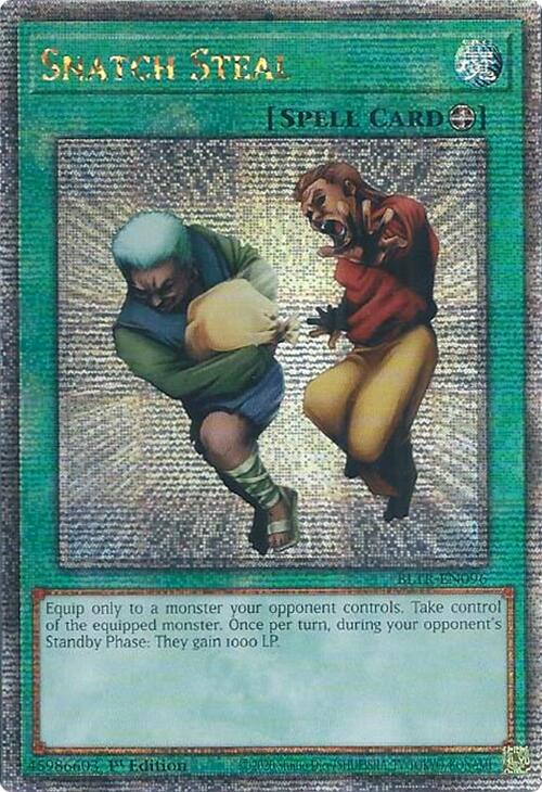 steal meme yugioh card YuGiOh Trading Card Game Battles of Legend: Terminal Revenge Quarter Century Secret Rare Snatch Steal BLTR-EN096
