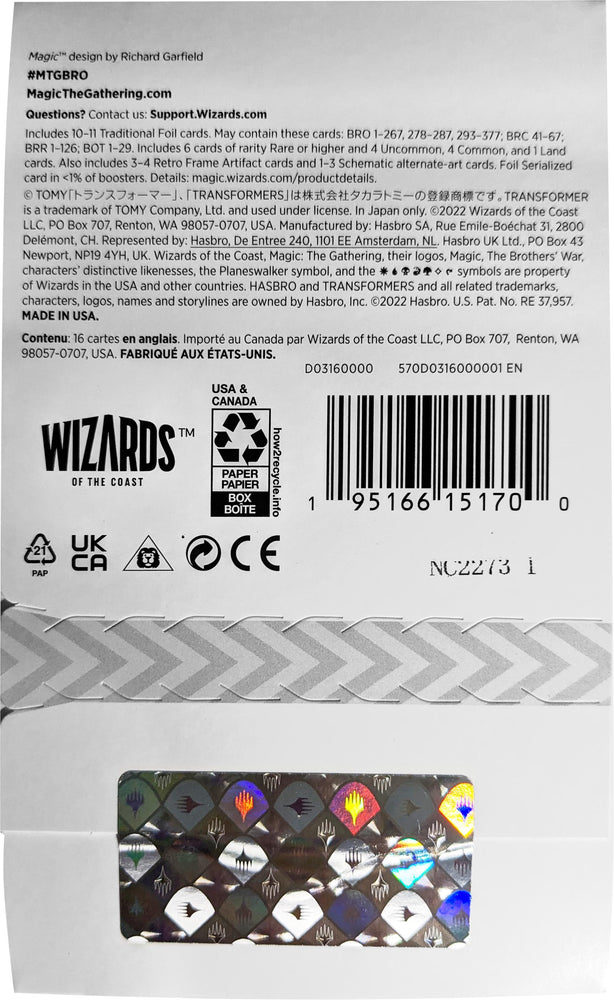 The Brothers' War - Collector Booster Pack (Minimal Packaging)