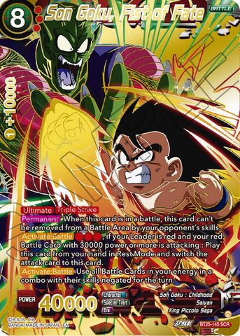 Son Goku, Fist of Fate (BT25-145) [Legend of the Dragon Balls]
