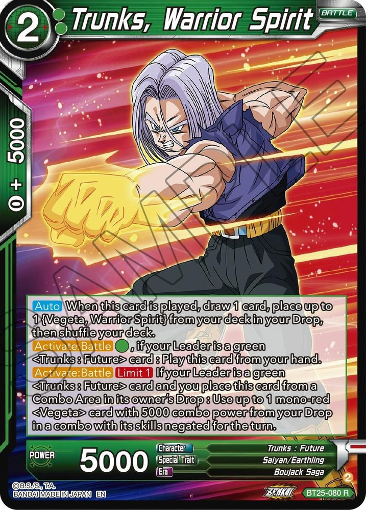 Trunks, Warrior Spirit (BT25-080) [Legend of the Dragon Balls]