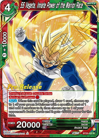 SS Vegeta, Innate Power of the Warrior Race (BT25-127) [Legend of the Dragon Balls Prerelease Promos]