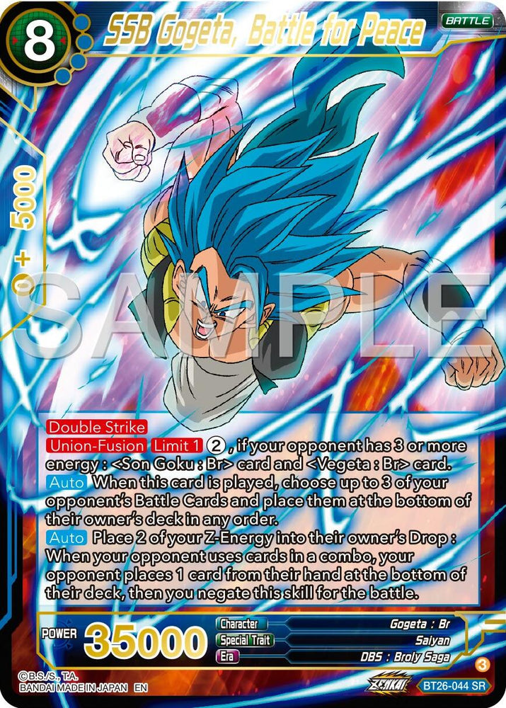 SSB Gogeta, Battle for Peace (BT26-044) [Ultimate Advent]