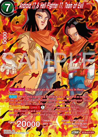 Android 17 & Hell Fighter 17, Team of Evil (SPR) (BT26-019) [Ultimate Advent]