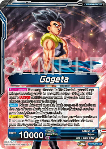 Gogeta // SSB Gogeta, Mighty Fusion Warrior (BT26-031) [Ultimate Advent Prerelease Promos]