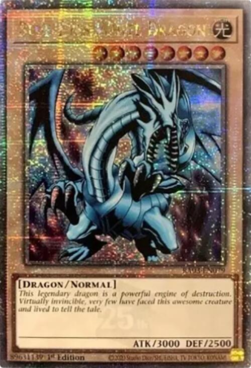 Blue-Eyes White Dragon (Quarter Century Secret Rare) [RA03-EN079] Quar