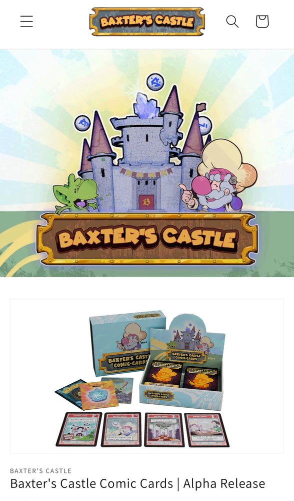 Baxters Castle Comic Cards Booster Box