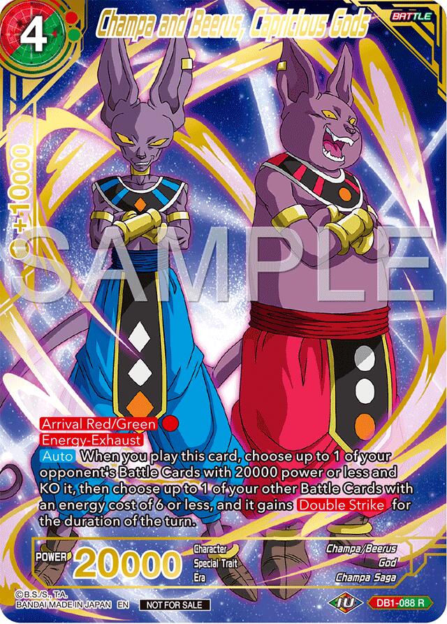 Champa and Beerus, Capricious Gods (Championship 2024 Finals Pack) (Gold Stamped) (DB1-088) [Tournament Promotion Cards]