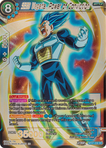 SSB Vegeta, Power of Conviction (BT27-039) [History of Z]