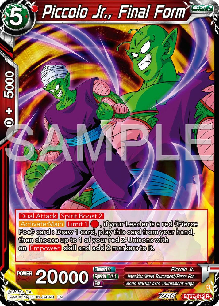 Piccolo Jr., Final Form (BT27-012) [History of Z]