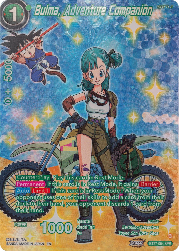 Bulma, Adventure Companion (SPR) (BT27-054) [History of Z]