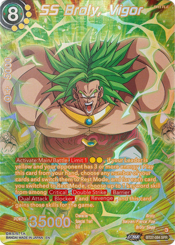 SS Broly, Vigor (SPR) (BT27-064) [History of Z]