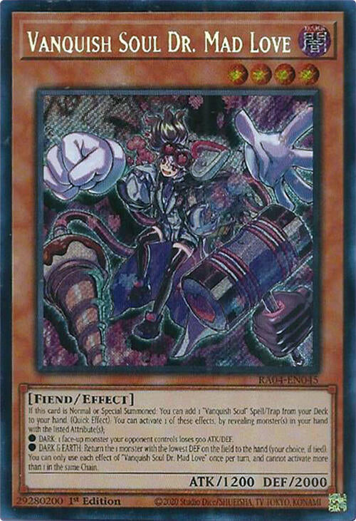 Vanquish Soul Dr. Mad Love [RA04-EN045] Secret Rare