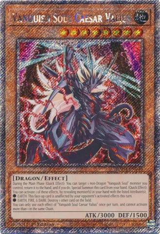 Vanquish Soul Caesar Valius [RA04-EN046] Platinum Secret Rare