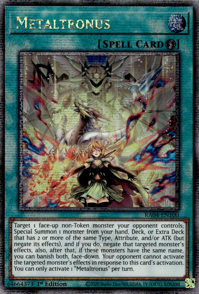 Metaltronus [RA04-EN100] Quarter Century Secret Rare