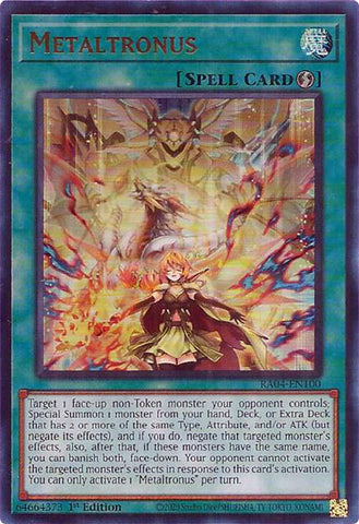 Metaltronus [RA04-EN100] Ultra Rare