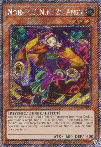 Noh-P.U.N.K. Ze Amin [RA04-EN293] Platinum Secret Rare