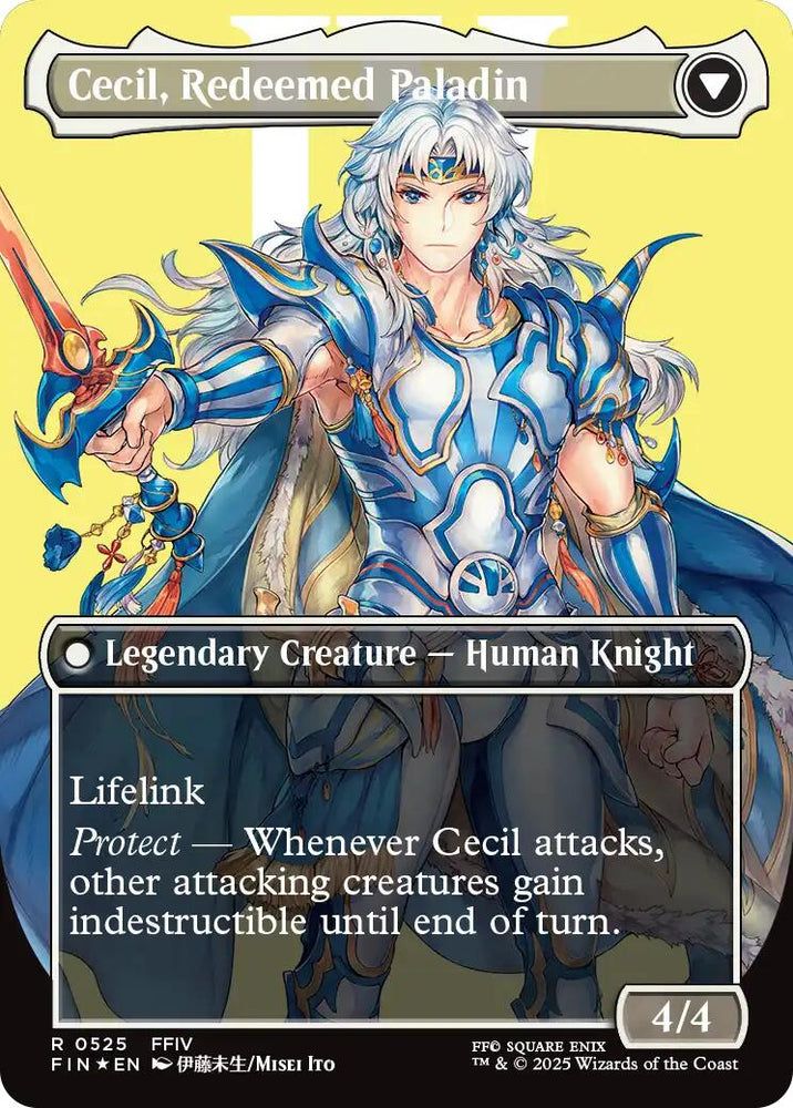 Cecil, Dark Knight // Cecil, Redeemed Paladin (Borderless) (Surge Foil) [FINAL FANTASY]