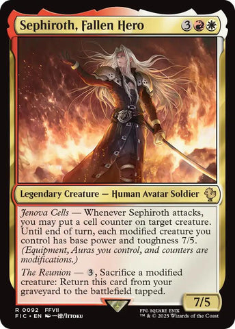 Sephiroth, Fallen Hero (Surge Foil) [FINAL FANTASY Commander]