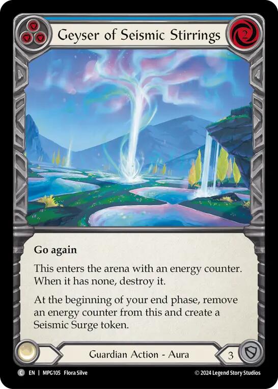 Geyser of Seismic Stirrings (Blue) [MPG105] (Mastery Pack Guardian)  Rainbow Foil