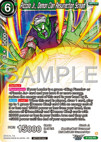 Piccolo Jr., Demon Clan Resurrection Scream (Ultra-Bout Series Tournament Pack Vol.13) (P-704) [Tournament Promotion Cards]