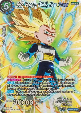SS3 Vegeta (Mini), New Power (BT28-034) [Prismatic Clash]