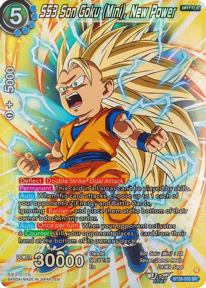 SS3 Son Goku (Mini), New Power (BT28-033) [Prismatic Clash]