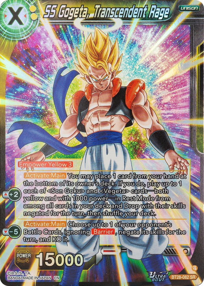 SS Gogeta, Transcendent Rage (BT28-082) [Prismatic Clash]